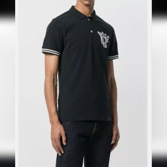 Marc Jacobs Large Logo Stinky Rat Men's Polo Shirt Size L Large - Picture 2 of 7